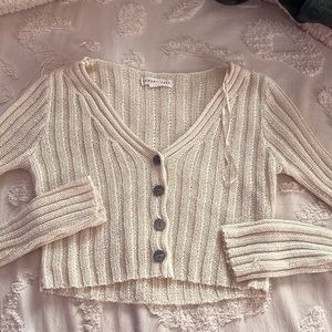 Aeropostale cropped button sweater